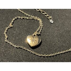 15in W/ 3in Ext Gold Tone Heart Shaped Necklace